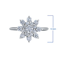 화이트 골드 다이아몬드 반지 - изображение 3