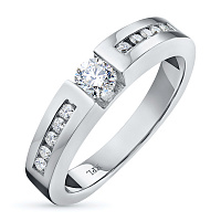 화이트 골드 다이아몬드 반지 - изображение 1