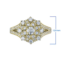 화이트 골드 다이아몬드 반지 - изображение 3