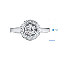 화이트 골드 다이아몬드 반지 - изображение 2