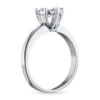 화이트 골드 다이아몬드 반지 - изображение 4