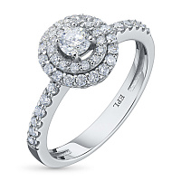 화이트 골드 다이아몬드 반지 - изображение 1