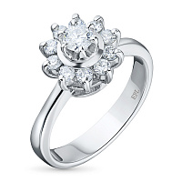 화이트 골드 다이아몬드 반지 - изображение 1
