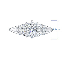 화이트 골드 다이아몬드 반지 - изображение 3