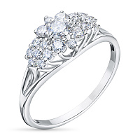 화이트 골드 다이아몬드 반지 - изображение 1