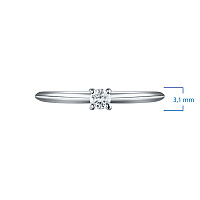 화이트 골드 다이아몬드 반지 - изображение 3