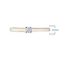 화이트 골드 다이아몬드 반지 - изображение 3