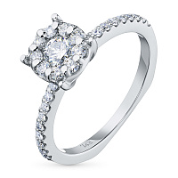 화이트 골드 다이아몬드 반지 - изображение 1