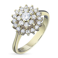 화이트 골드 다이아몬드 반지 - изображение 1