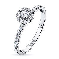 화이트 골드 다이아몬드 반지 - изображение 1