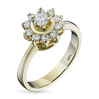 화이트 골드 다이아몬드 반지 - изображение 1