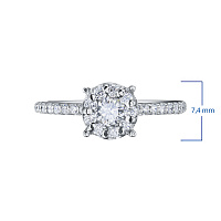 화이트 골드 다이아몬드 반지 - изображение 3