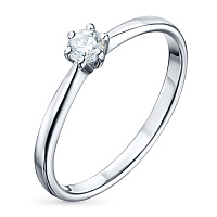 화이트 골드 다이아몬드 반지 - изображение 1