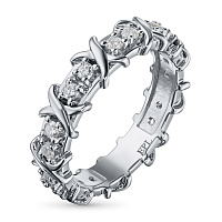 화이트 골드 다이아몬드 반지 - изображение 1