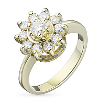 화이트 골드 다이아몬드 반지 - изображение 1