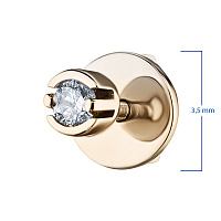 레드 골드 스터드 귀걸이 - изображение 3