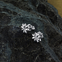 은 스터드 귀걸이 - изображение 4