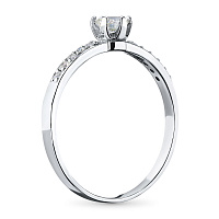 화이트 골드 다이아몬드 반지 - изображение 4