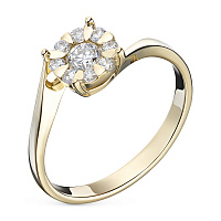 화이트 골드 다이아몬드 반지 - изображение 1