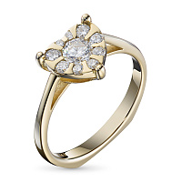 화이트 골드 다이아몬드 반지 - изображение 1