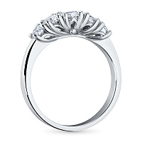 화이트 골드 다이아몬드 반지 - изображение 4