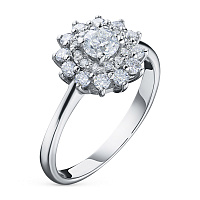 화이트 골드 다이아몬드 반지 - изображение 1