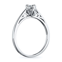 화이트 골드 다이아몬드 반지 - изображение 4