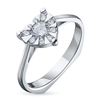 화이트 골드 다이아몬드 반지 - изображение 1