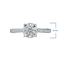 화이트 골드 다이아몬드 반지 - изображение 2