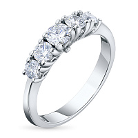 화이트 골드 다이아몬드 반지 - изображение 1