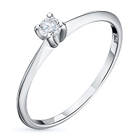 화이트 골드 다이아몬드 반지 - изображение 1