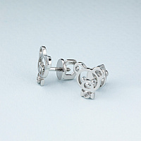 은 스터드 귀걸이 - изображение 4