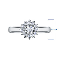 화이트 골드 다이아몬드 반지 - изображение 3