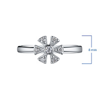 화이트 골드 다이아몬드 반지 - изображение 3