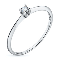 화이트 골드 다이아몬드 반지 - изображение 1