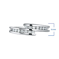 화이트 골드 다이아몬드 반지 - изображение 3