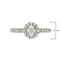 화이트 골드 다이아몬드 반지 - изображение 3