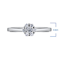 화이트 골드 다이아몬드 반지 - изображение 2