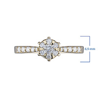 화이트 골드 다이아몬드 반지 - изображение 3