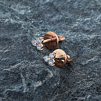 레드 골드 스터드 귀걸이 - изображение 4