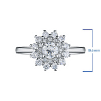 화이트 골드 다이아몬드 반지 - изображение 3