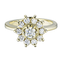 화이트 골드 다이아몬드 반지 - изображение 3