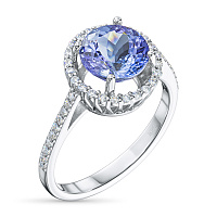 화이트 골드 다이아몬드 반지 - изображение 1