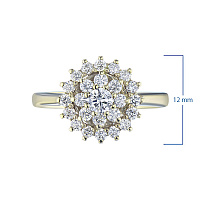 화이트 골드 다이아몬드 반지 - изображение 3