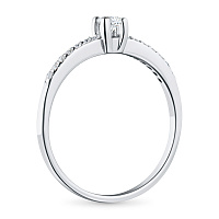 화이트 골드 다이아몬드 반지 - изображение 4