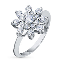 화이트 골드 다이아몬드 반지 - изображение 1