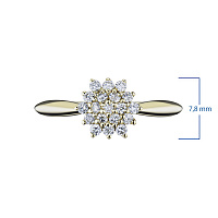 화이트 골드 다이아몬드 반지 - изображение 3