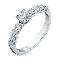 화이트 골드 다이아몬드 반지 - изображение 1