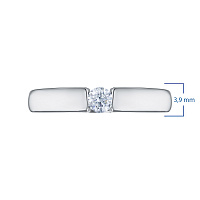 화이트 골드 다이아몬드 반지 - изображение 3