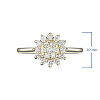 화이트 골드 다이아몬드 반지 - изображение 3